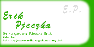 erik pjeczka business card